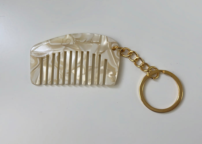 Mini Kammanhänger aus Acetat | Ivory