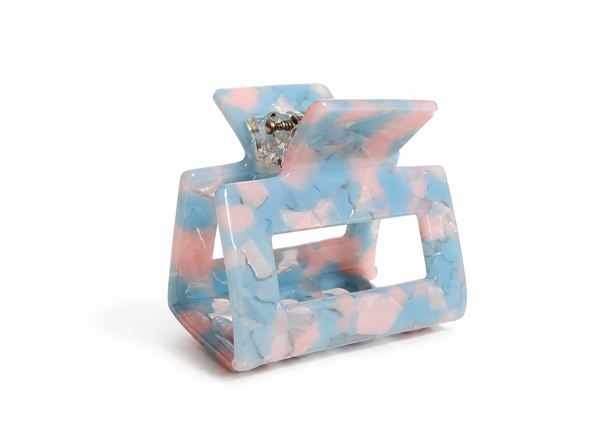 Square Haarklammer | Aqua Blush