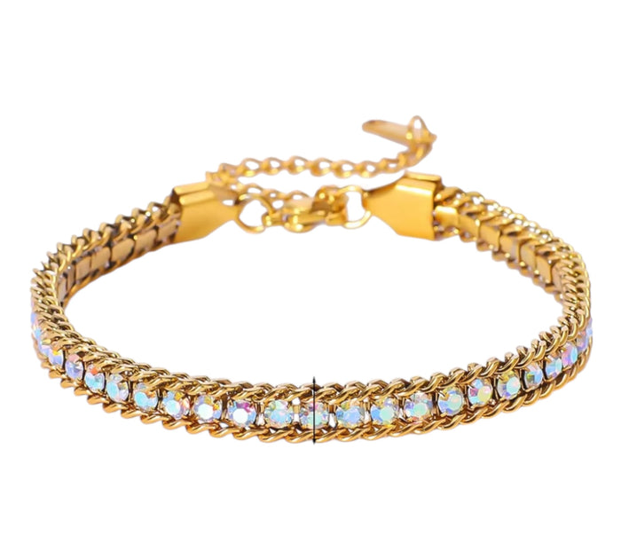 Kettenarmband | rosa-schimmernd