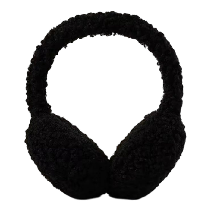 Teddy Fleece Ohrenwärmer - Schwarz