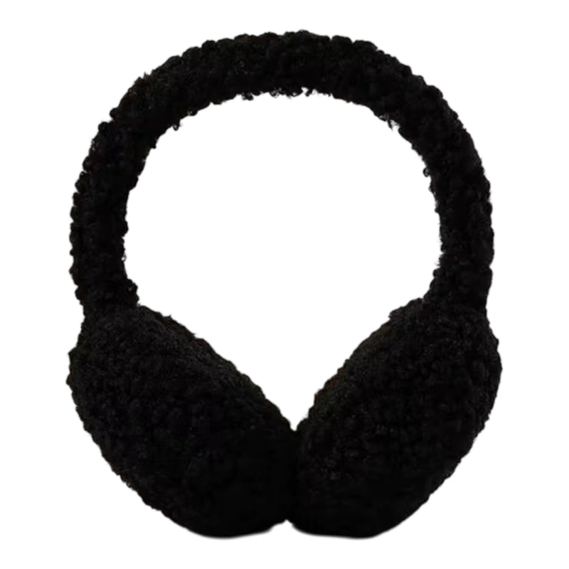 Teddy Fleece Ohrenwärmer - Schwarz