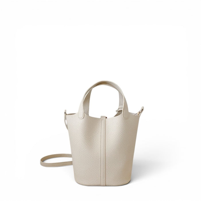 Handtasche aus PU-Leder – Kleine Umhängetasche mit Schultergurt | Creme