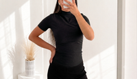 Basic Stretch  – T-Shirt mit Rollkragen | Verschiedene Farben