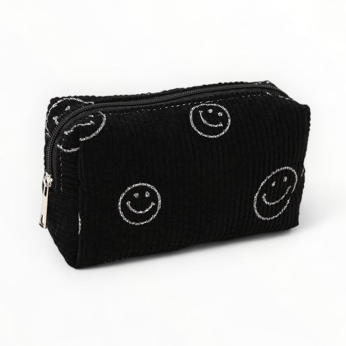 Smiley Kosmetiktasche | schwarz
