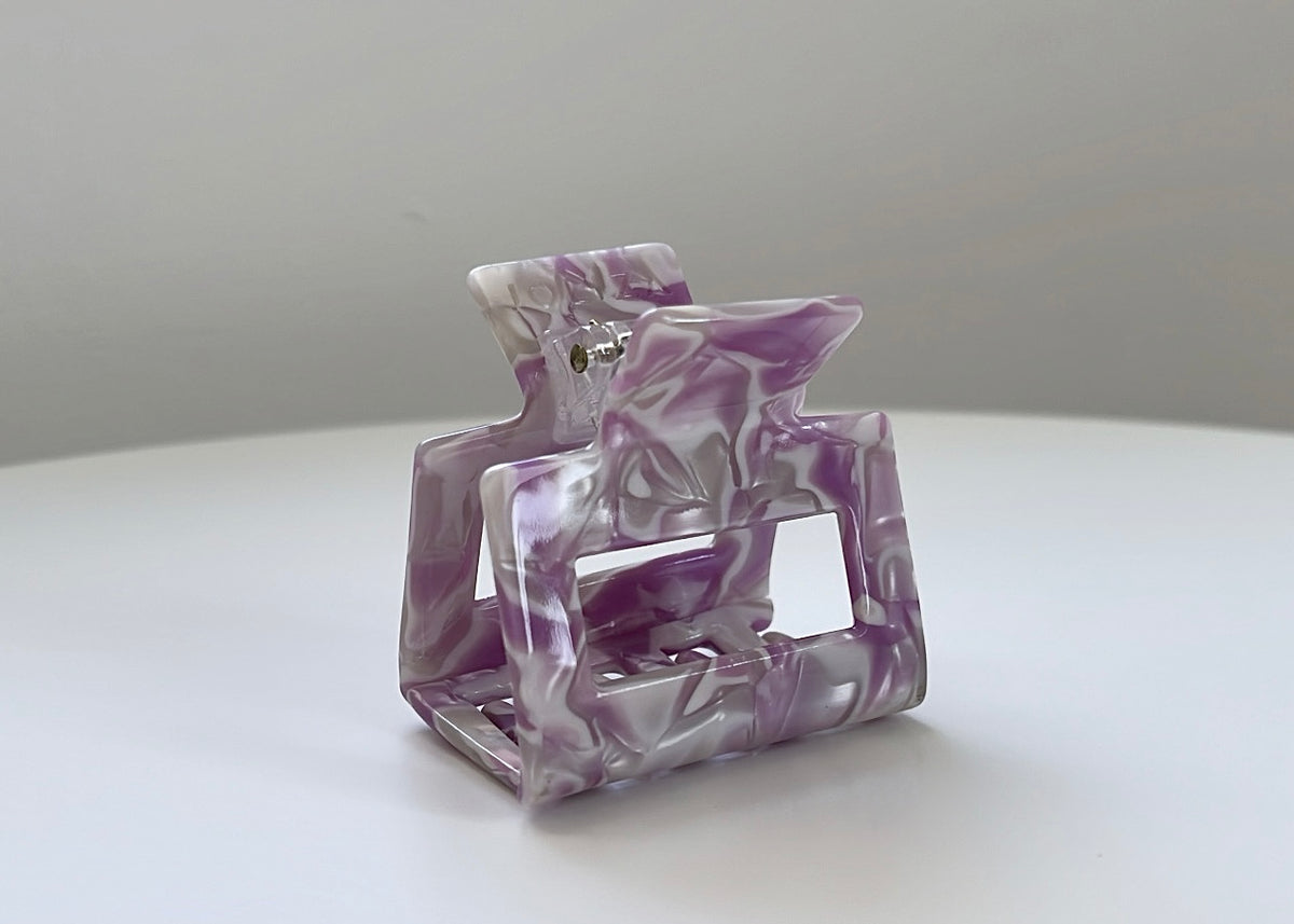 Square Haarklammer | Lilac Stone