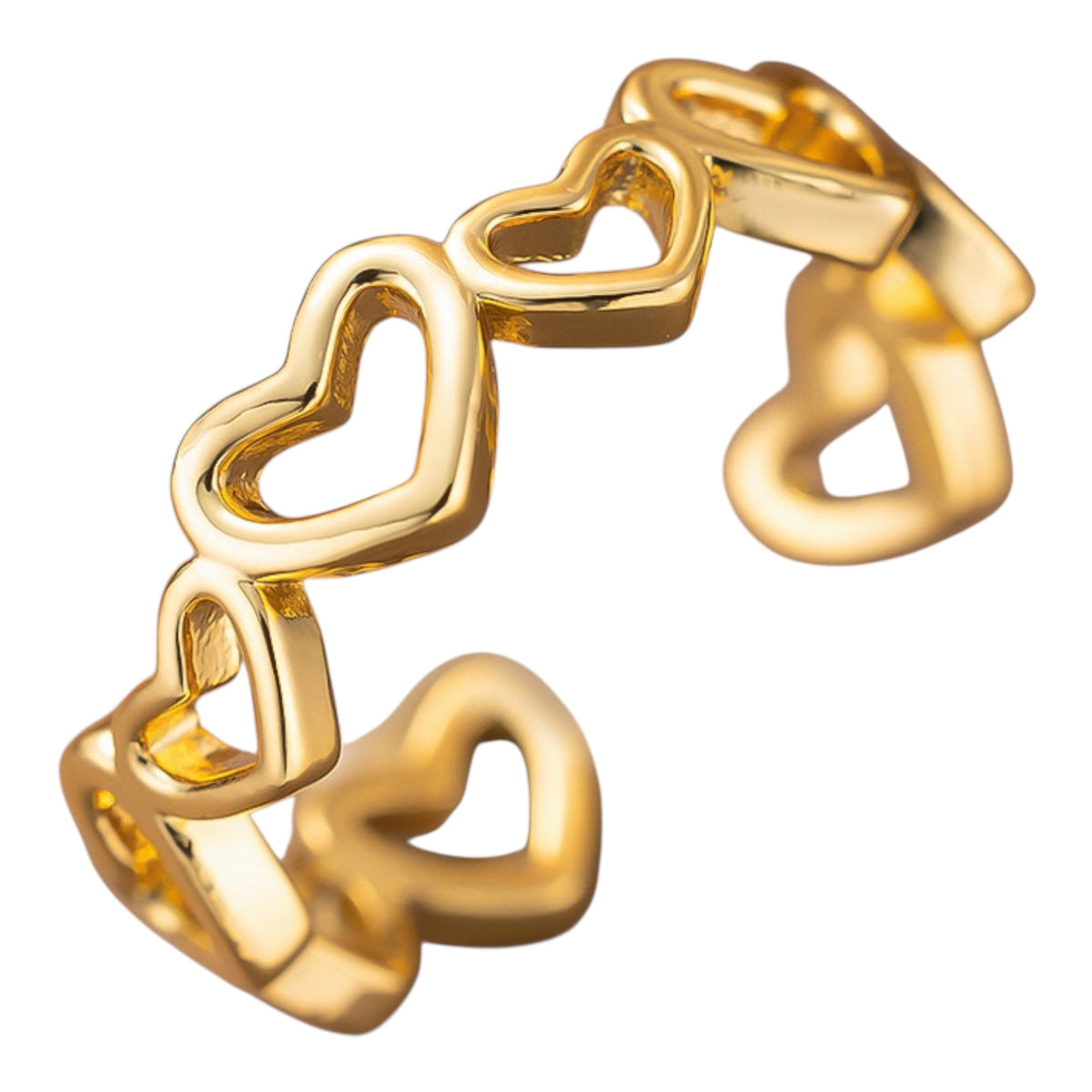 Verstellbarer Ring - Herzring im Cut-Design