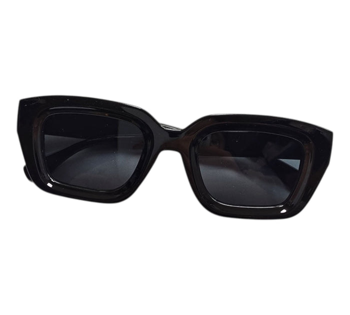 Eckige Sonnenbrille - Schwarz