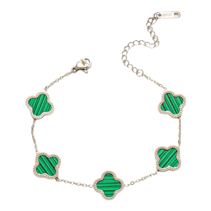 Armband | Smaragd Glücksklee