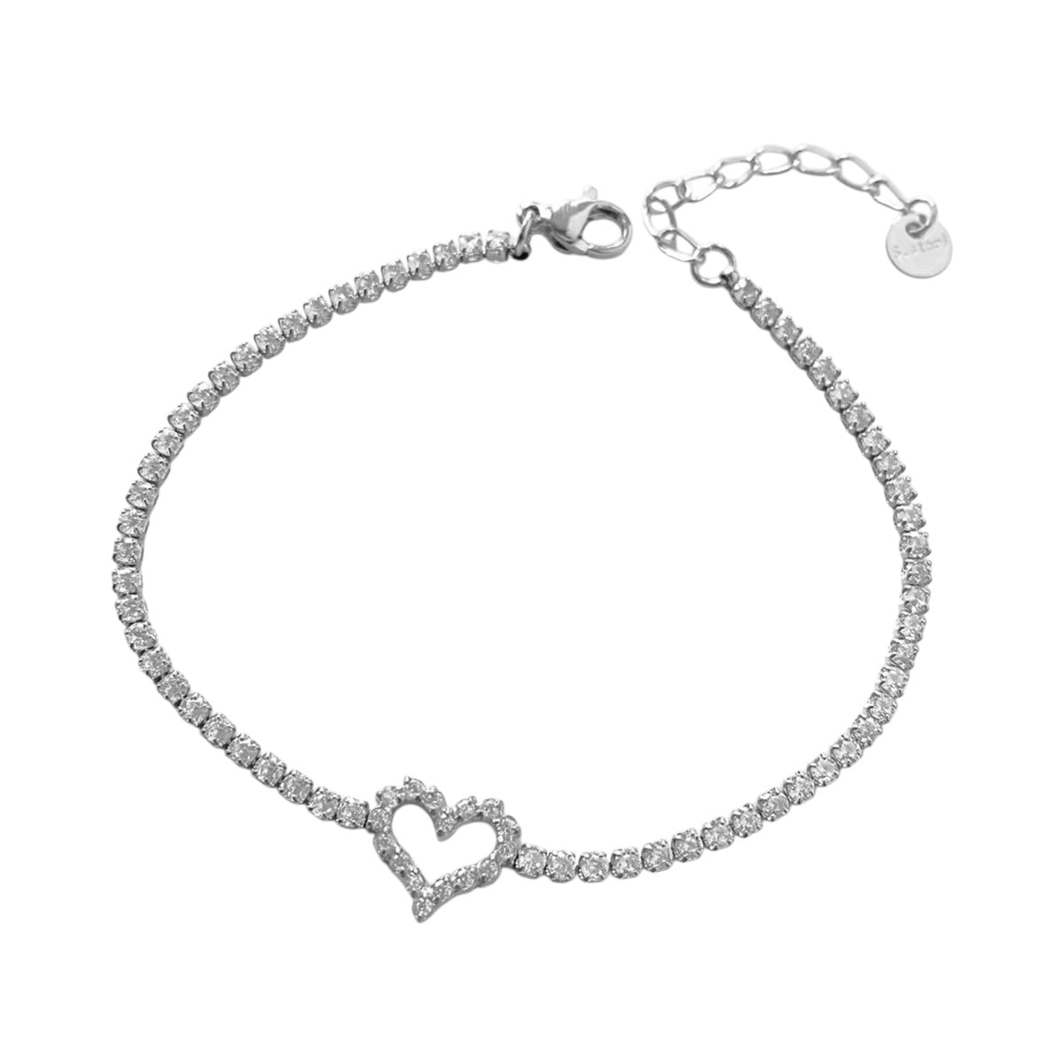 Armband Shiny mit Herz | Silber