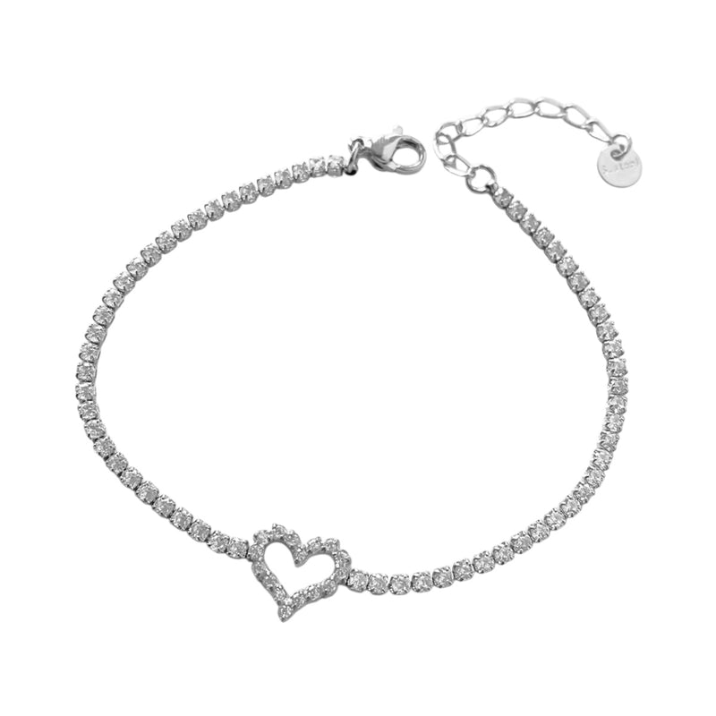 Armband Shiny mit Herz | Silber