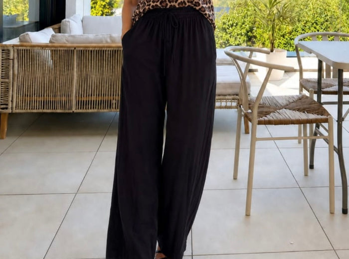 Luftige Sommerhose - Schwarz
