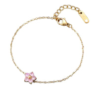 Blumenarmband  | vergoldet