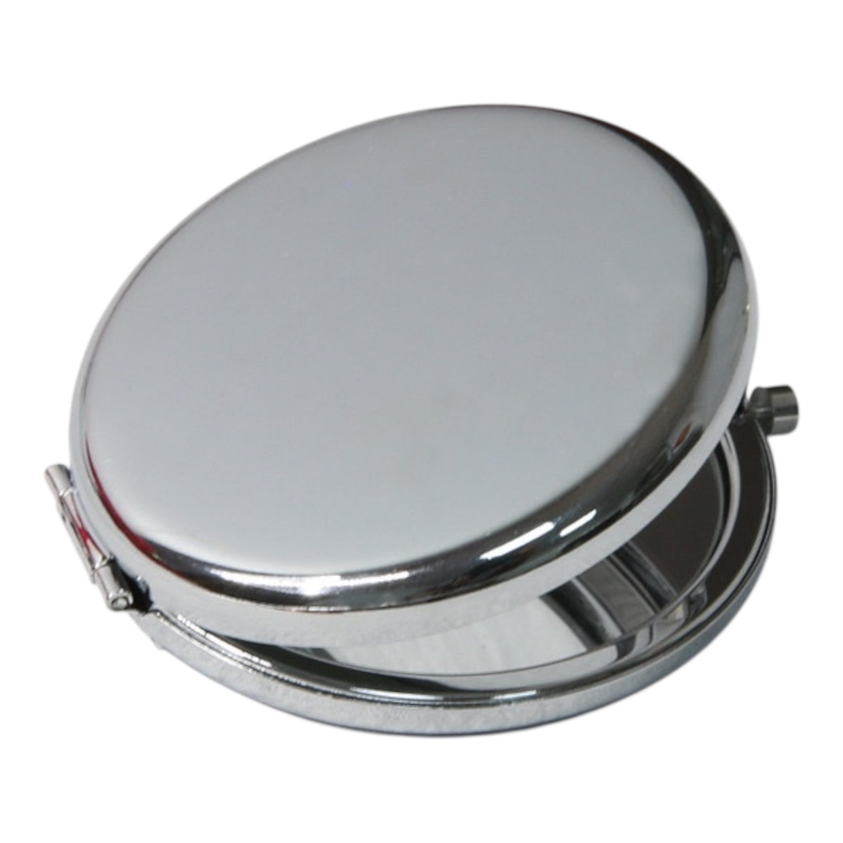 Kompakter Metall-Taschenspiegel - Silber