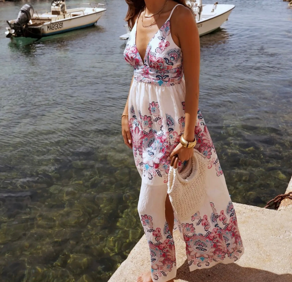 Boho Sommerkleid mit Blumenmuster