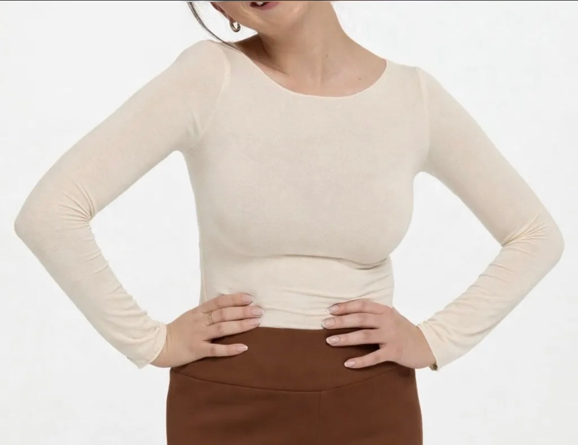 Longsleeve Second Skin - Creme