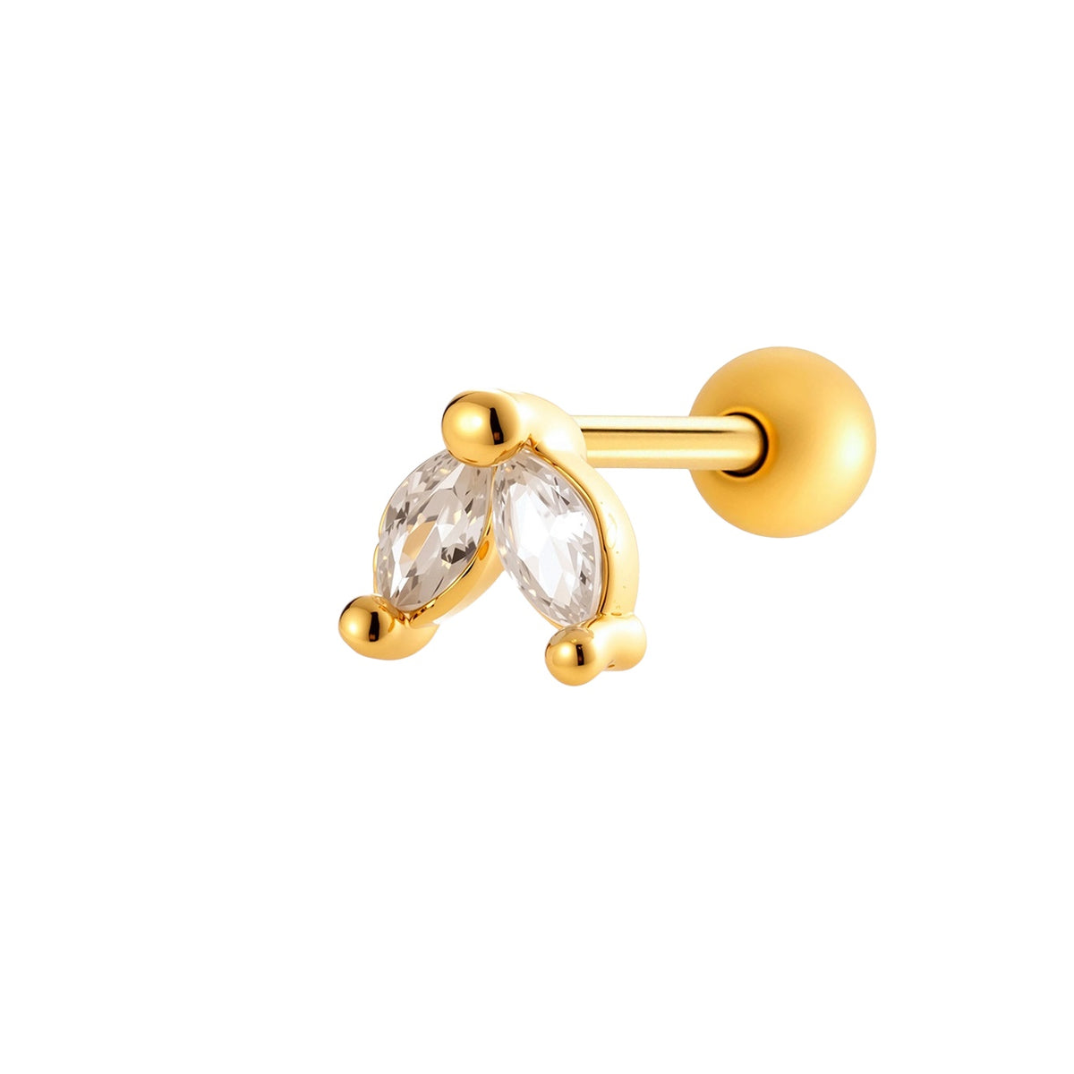 Ohrknorpel Stecker – Edelstahl mit Zirkonia