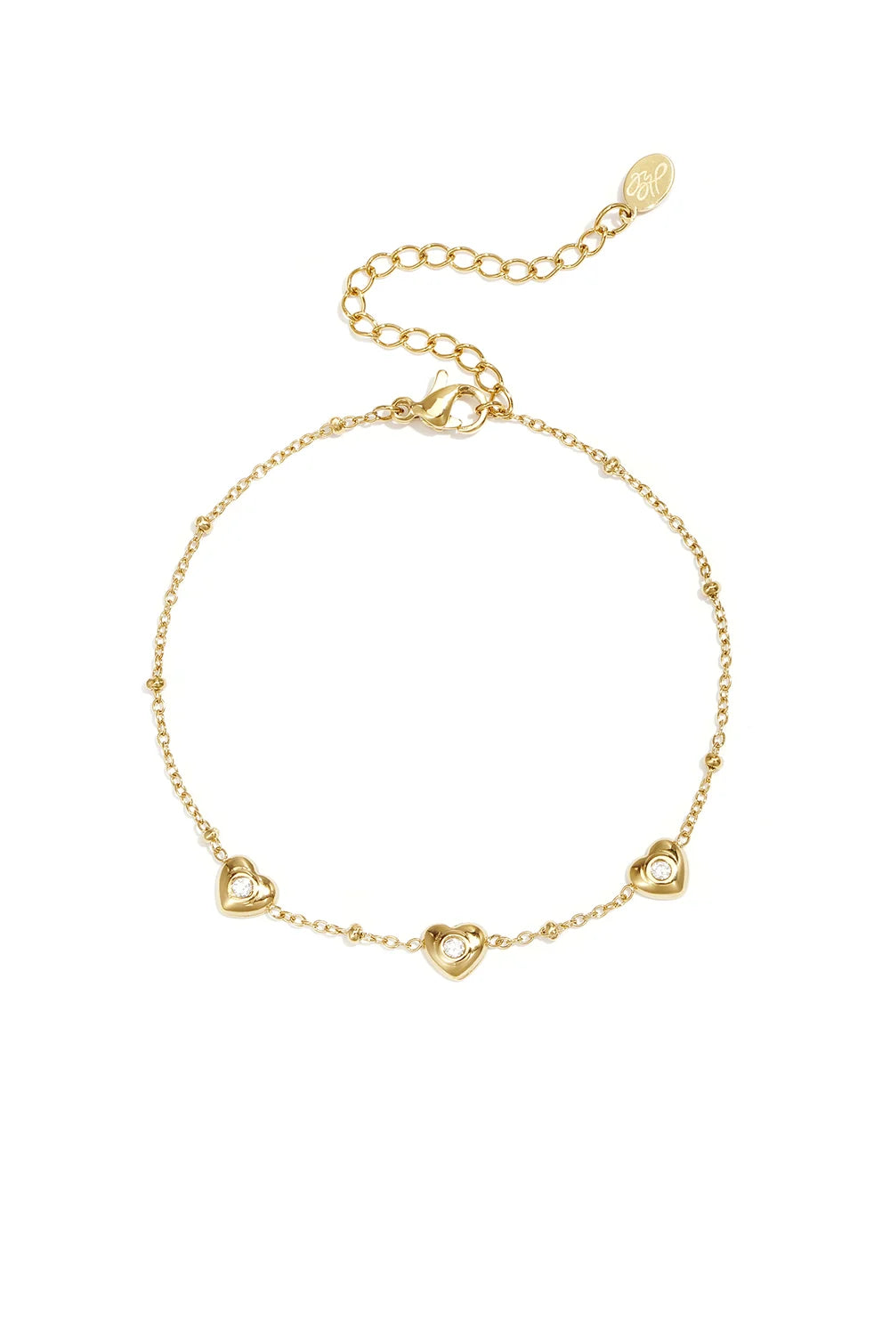 Golden Hearts Bracelet – Feines Herz Armband Gold