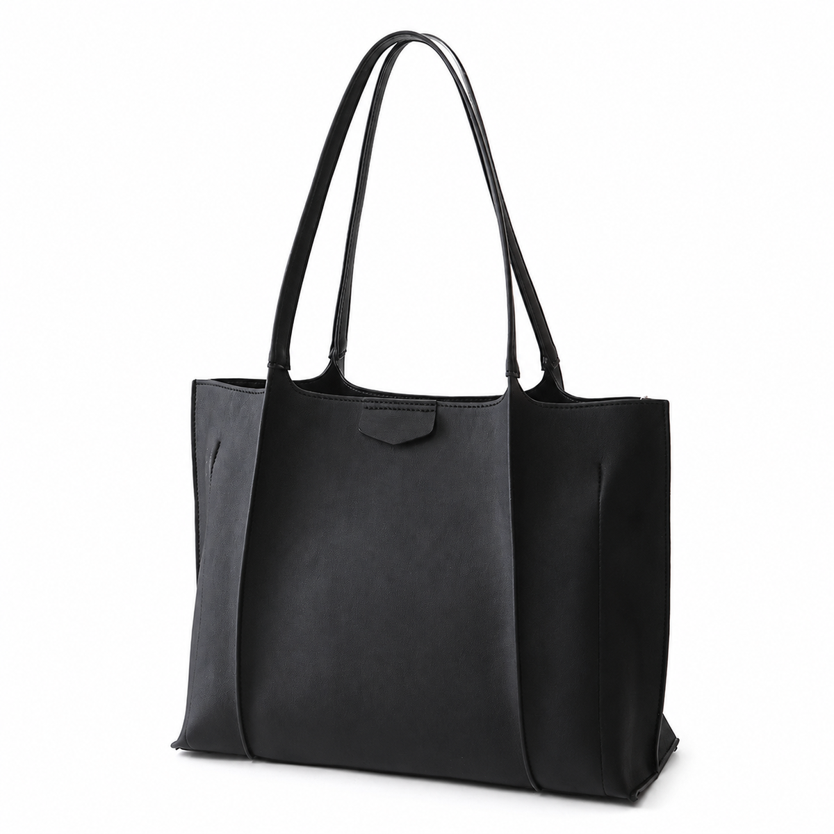 Shopper aus PU Leder | Schwarz