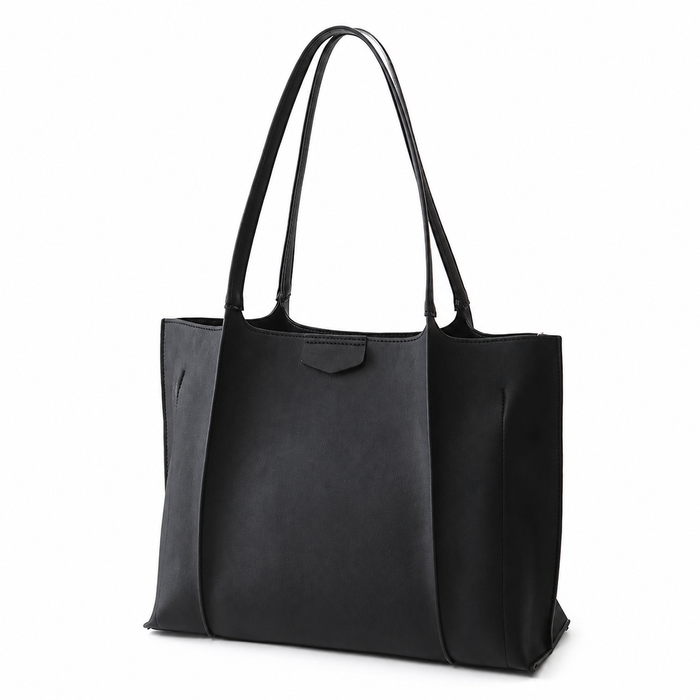 Shopper aus PU Leder | Schwarz