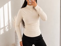 Basic Stretch  – Langarmshirt mit Rollkragen | Verschiedene Farben