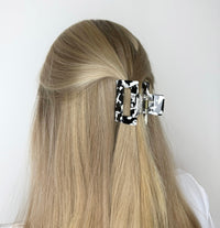 Square Haarklammer | Black Marble