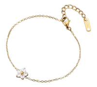 Blumenarmband  | vergoldet