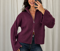 Zipper Strickjacke | Verschiedene Farben