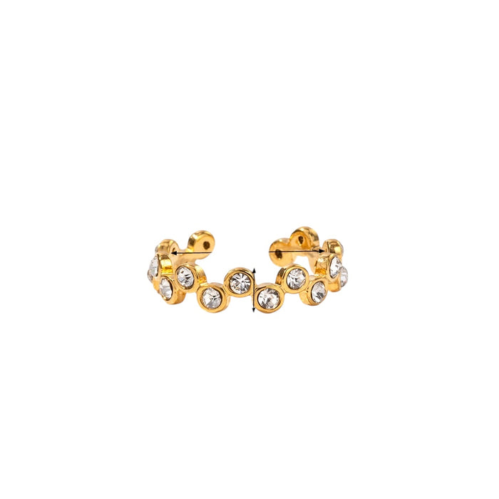 Verstellbarer Ring - Zirkonia im Kreisdesign