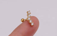 Piercing Ohrschmuck – Zirkonia Helix & Tragus Stecker Gold