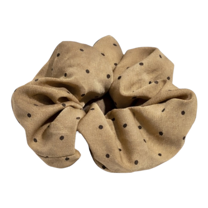 Scrunchie  gepunktet  - Beige