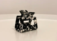 Square Haarklammer | Black Marble