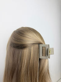 Square Haarklammer | Glossy Grey