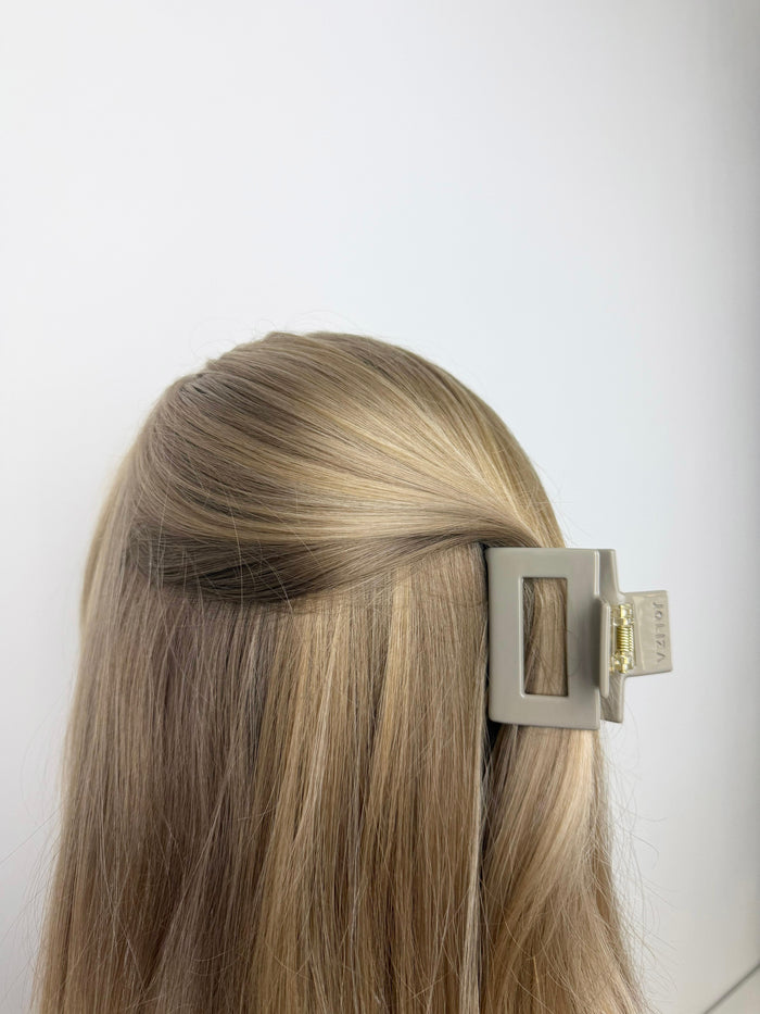 Square Haarklammer | Glossy Grey