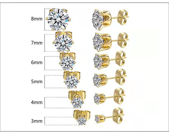 Titan Ohrstecker 5 mm | Gold