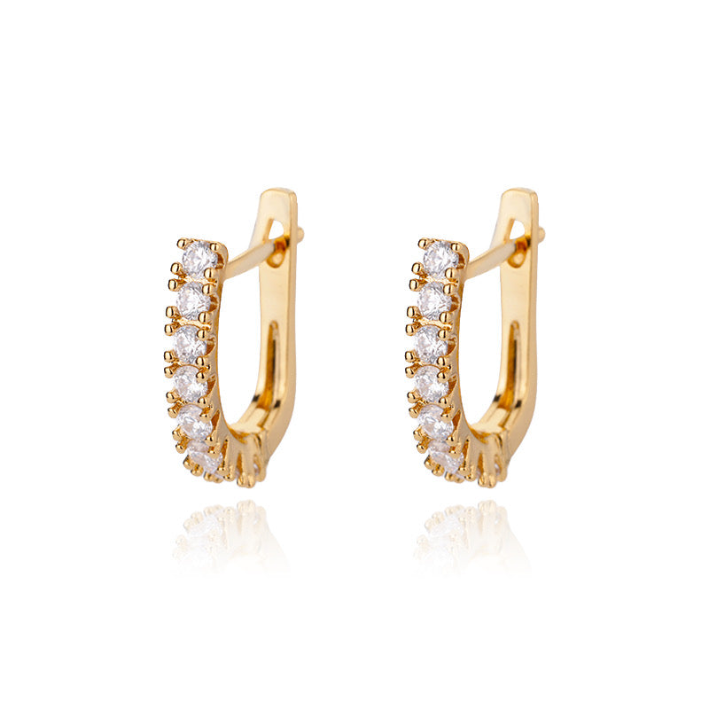 Goldene Creolen mit Zirkonia – Feine Hoops aus Edelstahl