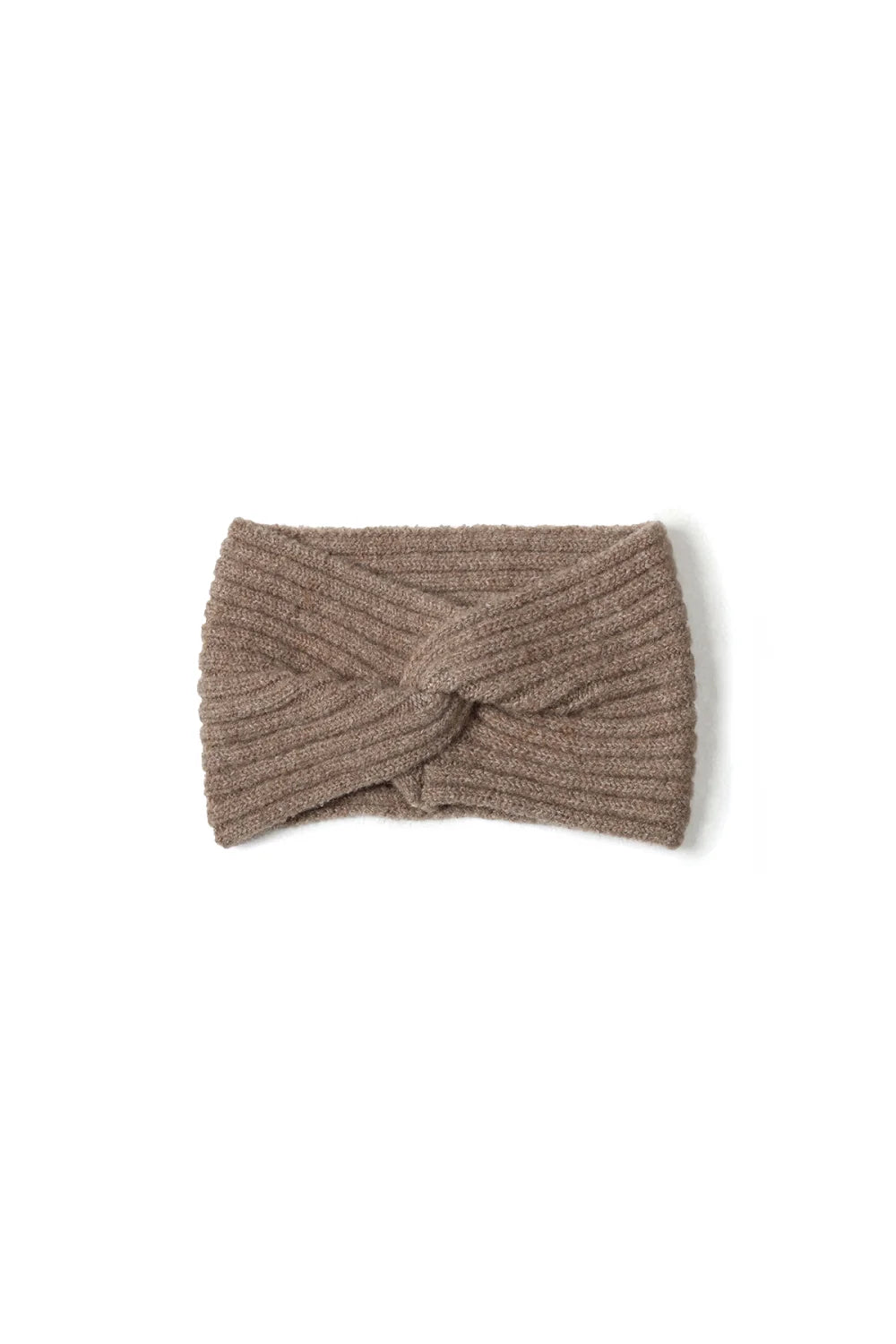 Strick Stirnband Twist | Taupe