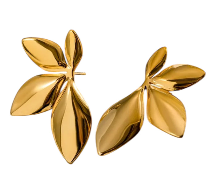 Ohrringe Blattmotiv | Gold