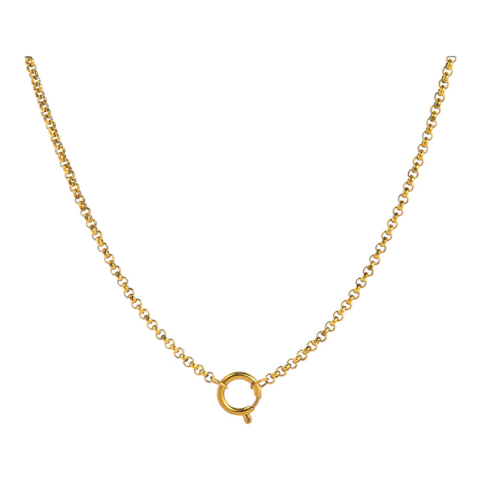 Halskette mit kleinem Charm-Ring – Gold