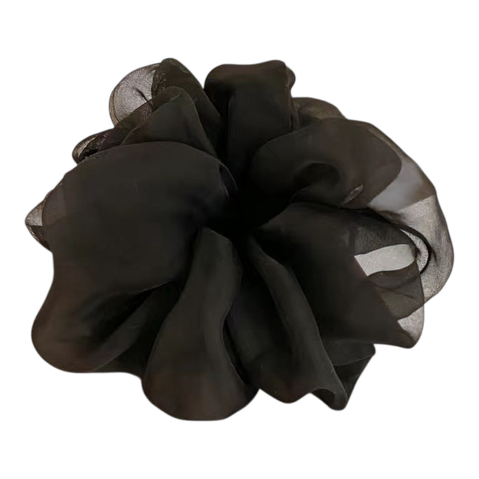 XL Organza Scrunchie Schwarz