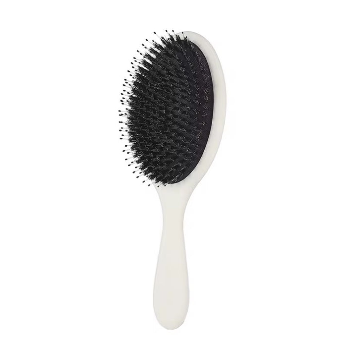Premium Haarbürste mit Wildschweinborsten & Nylon – Entwirrbürste für glänzendes Haar | Creme