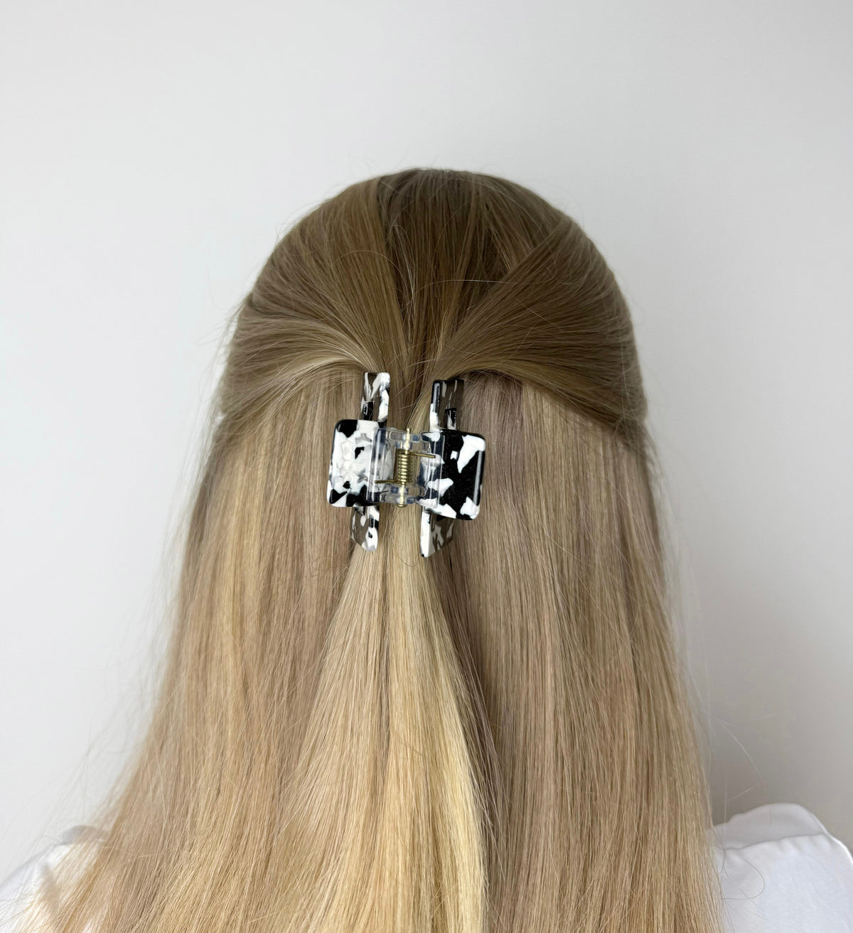 Square Haarklammer | Black Marble