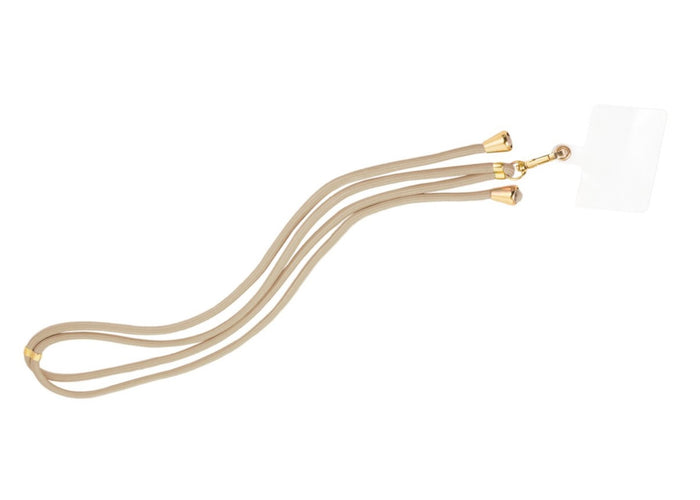 Handyband mit Karabiner – Universal Umhängeband | Beige