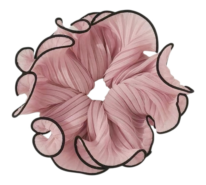 Scrunchie im Volant-Design | Rosa