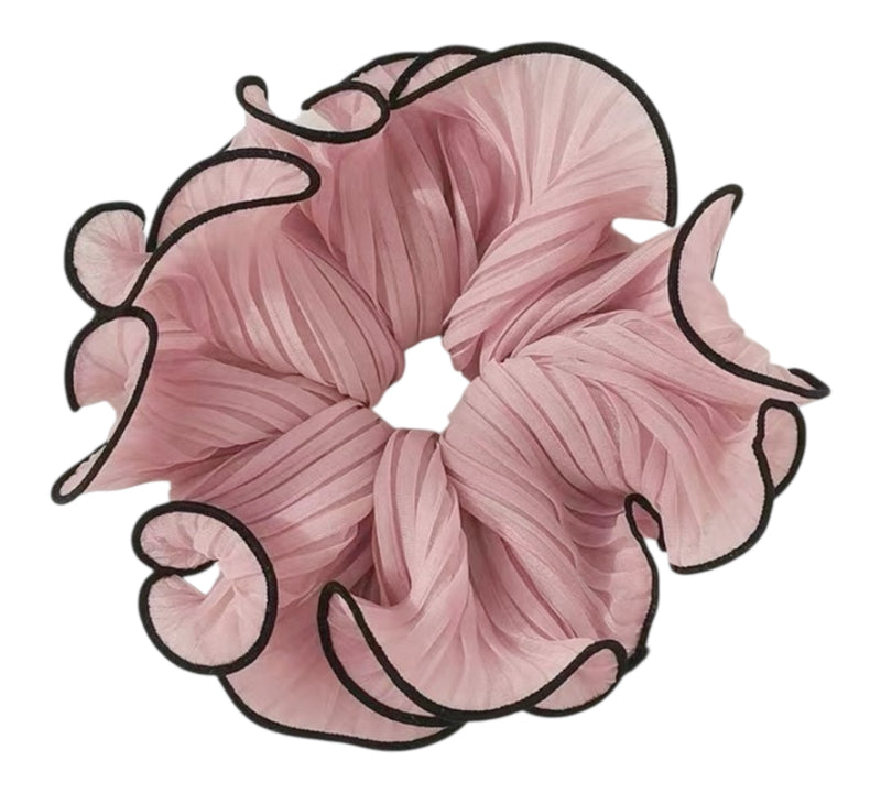 Scrunchie im Volant-Design | Rosa
