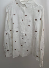 Musselin Bluse mit Herzen