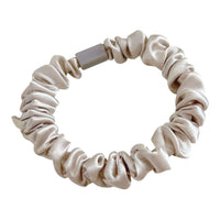 2er Satin Scrunchies | Beige/ Braun