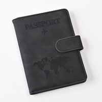 Reisepasshülle aus PU-Leder – Reiseorganizer mit Kartenfächern/ SIM Fach | Schwarz