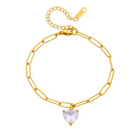 Armband  Herzkristall | 18 Karat vergoldet