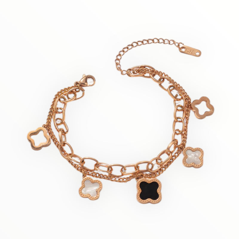 Armband „Noir“ ~ 18 Karat vergoldet