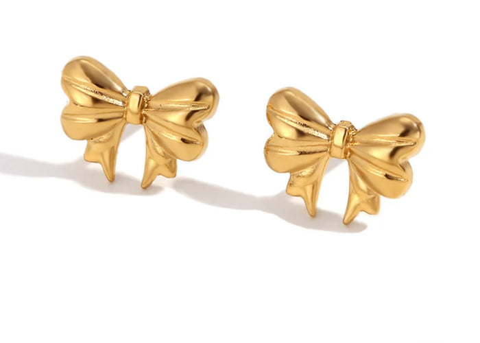 Schleifenohrringe gold